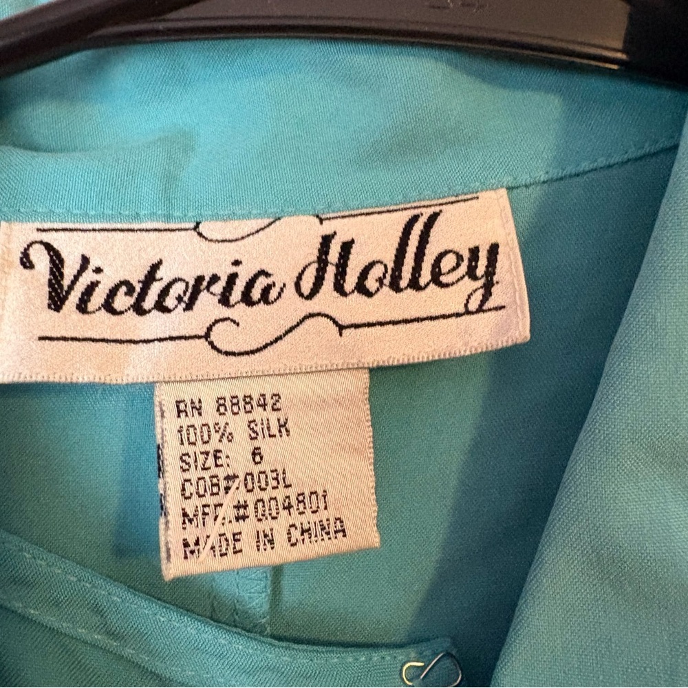 Victoria Holley Vintage 100% Silk Dress And Jacket Set - Picture 4 of 9